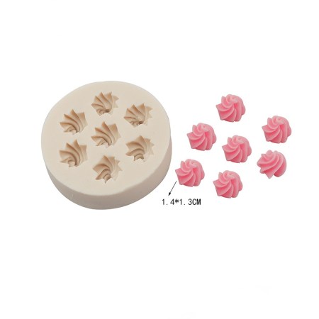 Καλούπι σιλικόνης μικρογραφίες κορνέ ζαχαροπλαστικής για πηλό, σκόνη πορσελάνης, ρητίνη, σαπούνι και Wax Melts.