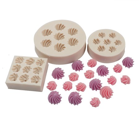 Καλούπι σιλικόνης μικρογραφίες κορνέ ζαχαροπλαστικής για πηλό, σκόνη πορσελάνης, ρητίνη, σαπούνι και Wax Melts.
