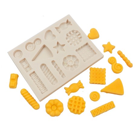 Καλούπι σιλικόνης μικρογραφίες ζαχαροπλαστικής για πηλό, σκόνη πορσελάνης, ρητίνη, σαπούνι και Wax Melts.