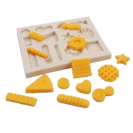 Καλούπι σιλικόνης μικρογραφίες ζαχαροπλαστικής για πηλό, σκόνη πορσελάνης, ρητίνη, σαπούνι και Wax Melts.