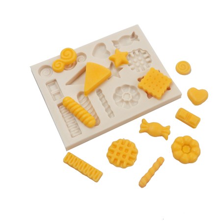 Καλούπι σιλικόνης μικρογραφίες ζαχαροπλαστικής για πηλό, σκόνη πορσελάνης, ρητίνη, σαπούνι και Wax Melts.