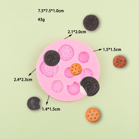 Καλούπι σιλικόνης μικρογραφίες μπισκότων για πηλό, σκόνη πορσελάνης, ρητίνη, σαπούνι και Wax Melts.
