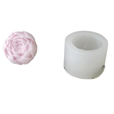 Καλούπι σιλικόνης παιώνια 4.4x4.4x3.3cm για πηλό, σκόνη πορσελάνης, ρητίνη, σαπούνι και Wax Melts.