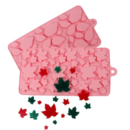 Καλούπι σιλικόνης πλατανόφυλλα 20.8x11.2x0.6cm για πηλό, σκόνη πορσελάνης, ρητίνη και Wax Melts.