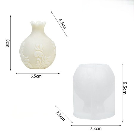 Καλούπι Σιλικόνης | Ρόδι 3D με Ανάγλυφα Σχέδια - 9.5x7.3cm