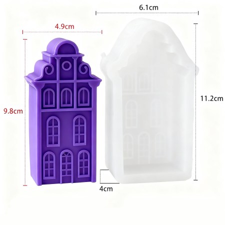 Καλούπι σιλικόνης σπιτάκι 11.2x6.1x4cm για πηλό, σκόνη πορσελάνης, ρητίνη και Wax Melts.