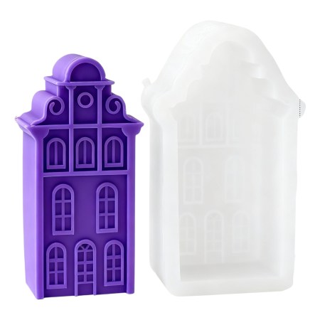 Καλούπι σιλικόνης σπιτάκι 11.2x6.1x4cm για πηλό, σκόνη πορσελάνης, ρητίνη και Wax Melts.