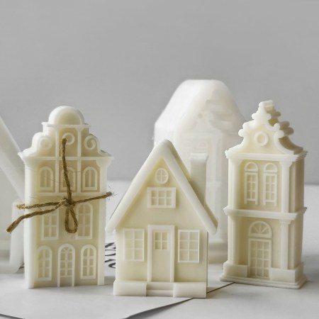 Καλούπι σιλικόνης σπιτάκι 11.7x6x4cm για πηλό, σκόνη πορσελάνης, ρητίνη και Wax Melts.