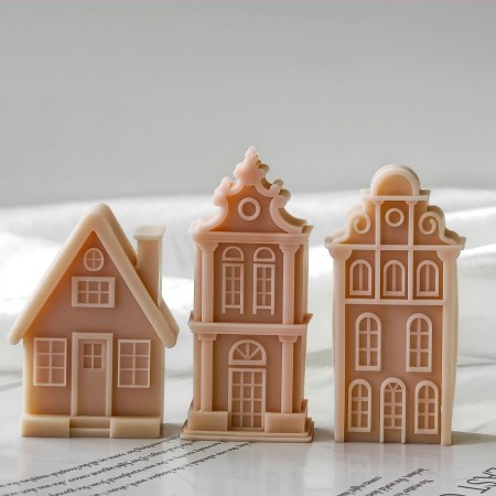 Καλούπι σιλικόνης σπιτάκι 11.7x6x4cm για πηλό, σκόνη πορσελάνης, ρητίνη και Wax Melts.