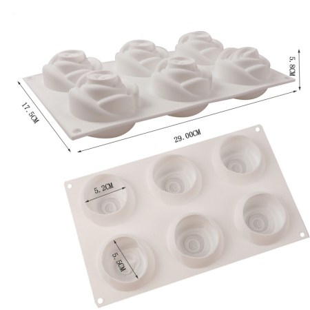 Καλούπι σιλικόνης τριαντάφυλλα 29x17.5x5.8cm για πηλό, σκόνη πορσελάνης, ρητίνη, σαπούνι και Wax Melts.