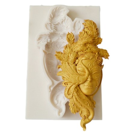 Καλούπι σιλικόνης βενετσιάνικη μάσκα 14x9cm για πηλό, σκόνη πορσελάνης, ρητίνη