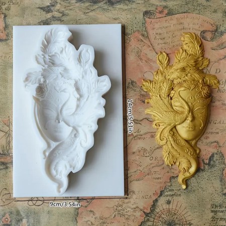 Καλούπι σιλικόνης βενετσιάνικη μάσκα 14x9cm για πηλό, σκόνη πορσελάνης, ρητίνη