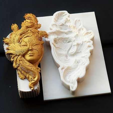 Καλούπι σιλικόνης βενετσιάνικη μάσκα 14x9cm για πηλό, σκόνη πορσελάνης, ρητίνη