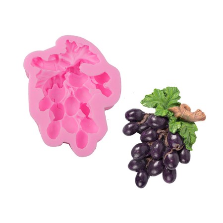 Καλούπι σιλικόνης σταφύλια 9.3x7.5cm για πηλό, σκόνη πορσελάνης, ρητίνη, σαπούνι και Wax Melts.
