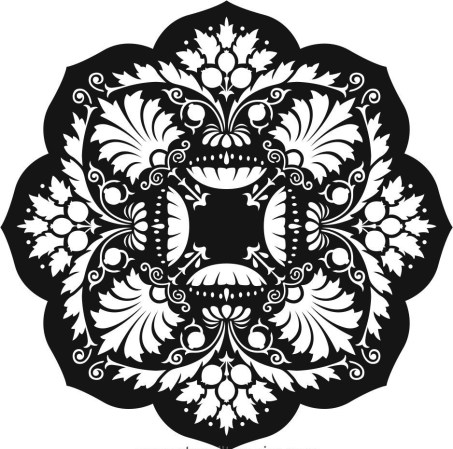 Stencil σχέδια με φύλλα 30x30cm 
