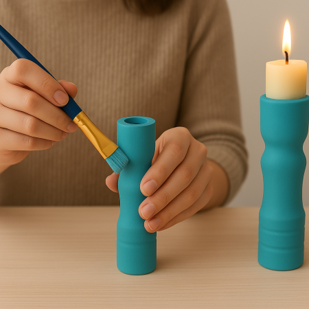 Ξύλινο Κηροπήγιο 20cm για Χειροτεχνίες & Διακόσμηση | Xeirokamoto