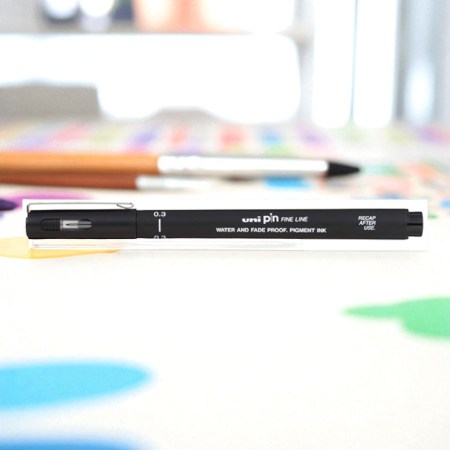 Ανεξίτηλος μαρκαδόρος Pin 0.3mm μαύρο για λεπτή γραφή, σκίτσο και τεχνικό σχέδιο.