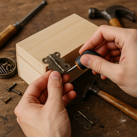 Μεταλλικοί Μεντεσέδες Antique Bronze 25x20mm – Σετ 20 Τεμ. | Xeirokamoto