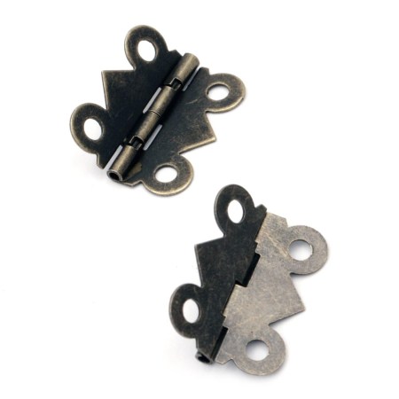 Μεταλλικοί Μεντεσέδες Antique Bronze 25x20mm – Σετ 10 Τεμ. | Xeirokamoto
