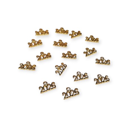 Μεταλλικό διακοσμητικό 2026 σετ 15 τεμαχίων σε χρυσό χρώμα για χειροτεχνίες και scrapbooking.