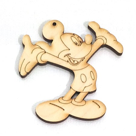 Ξύλινο Διακοσμητικό Mickey  70x68x3mm 