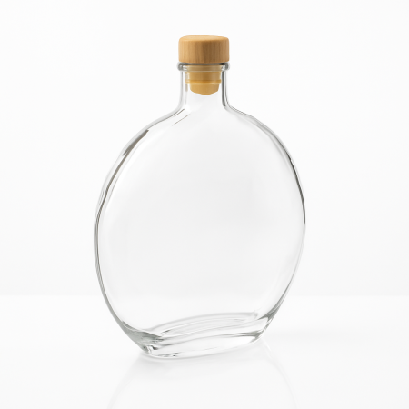 Μπουκάλι Στρογγυλό Flat 600ml για Χειροτεχνίες και Κατασκευές