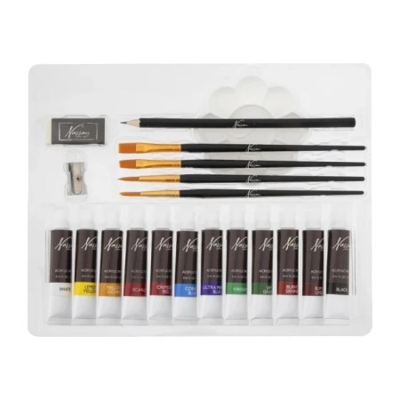 Nassau Σετ Ακρυλικών Χρωμάτων & Αξεσουάρ 21τμχ