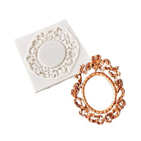 Καλούπι σιλικόνης Vintage Κορνίζα 82x82mm 