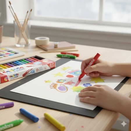 Oil Pastel Carioca σετ 12 τεμαχίων για ζωγραφική, σκίτσο και τεχνικές ανάμειξης.