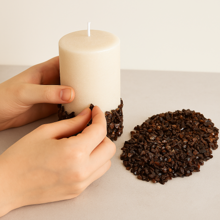 Πέτρες γυάλινες διακοσμητικές 1-4 mm 200gr καφέ