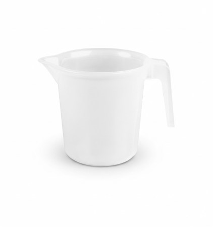 Πλαστικός δοσομετρητής-δοχείο λευκό 1300ml για μέτρηση ρητίνης, φυτικού κεριού και υλικών χειροτεχνίας.