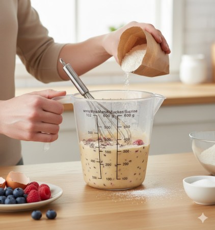 Πλαστικός δοσομετρητής 600ml για μέτρηση ρητίνης, φυτικού κεριού και υλικών χειροτεχνίας.