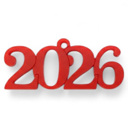  Διακοσμητικό plexi-glass 2026 σετ 4 τεμαχίων σε Κόκκινο χρώμα για χειροτεχνίες και scrapbooking.