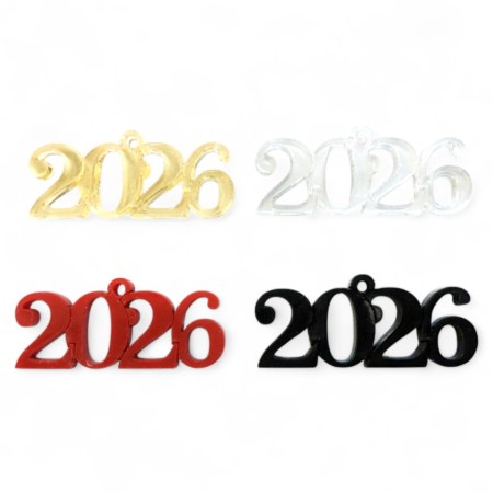  Διακοσμητικό plexi-glass 2026 σετ 4 τεμαχίων σε Μαύρο χρώμα για χειροτεχνίες και scrapbooking.