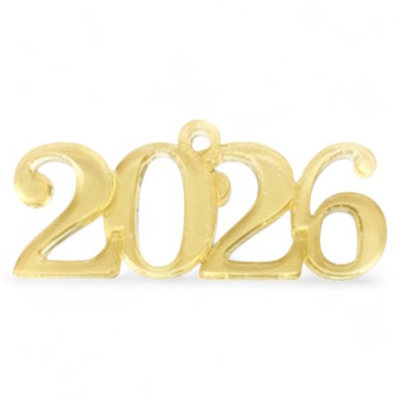  Διακοσμητικό plexi-glass 2026 σετ 4 τεμαχίων σε Ασημί χρώμα για χειροτεχνίες και scrapbooking.