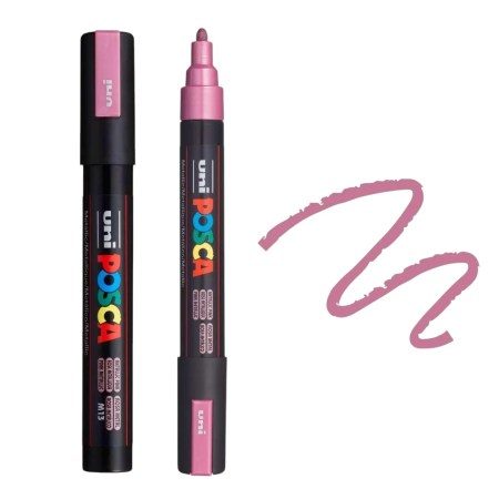 Μαρκαδόρος για όλες τις επιφάνειες Uni Paint POSCA 1.8-2.5mm - Μεταλλικό Ροζ