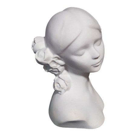 Κεραμική προτομή κοπέλας 9.8x7cm