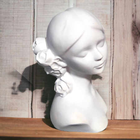 Κεραμική προτομή κοπέλας 9.8x7cm