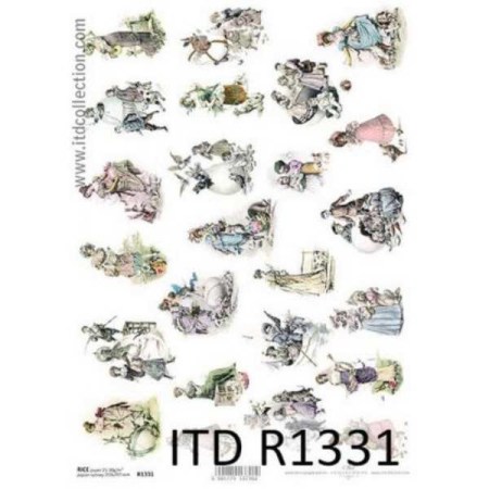 Ριζόχαρτο με αυγά και Κοπέλες ITD 21x29.7cm