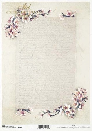 Ριζόχαρτο ITD Λουλουδάκια σε Background 29.7x21cm