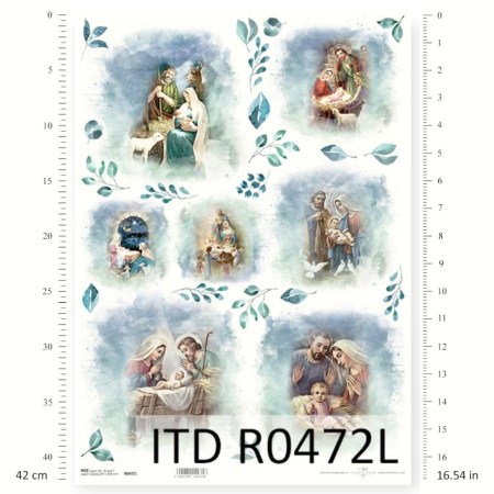 Ριζόχαρτο Decoupage A3 – Θρησκευτικές Σκηνές Γέννηση του Ιησού ITD