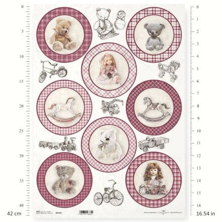 Ριζόχαρτο A3 – Παιχνίδια, Αρκουδάκια & Κούκλες με Καρό Σχέδιο | ITD | Xeirokamoto