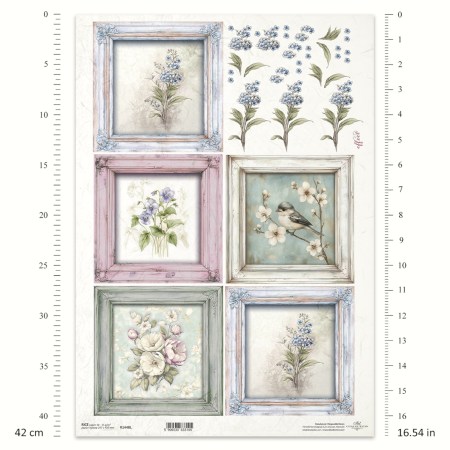 Ριζόχαρτο A3 Κορνίζες & Λουλούδια– ITD R1448L