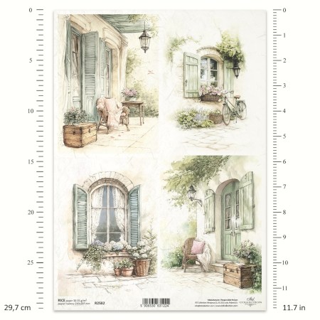 Ριζόχαρτο Decoupage – Vintage Παράθυρα & Καλοκαιρινές Σκηνές Εξοχής