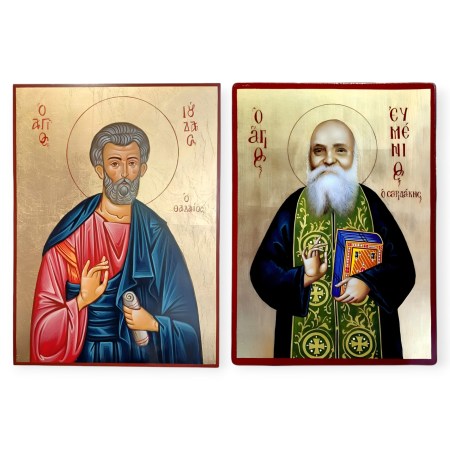 Ριζόχαρτο A3 – Άγιος Ιούδας Θαδδαίος & Άγιος Ευμένιος για Decoupage