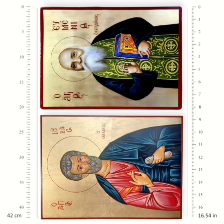 Ριζόχαρτο A3 – Άγιος Ιούδας Θαδδαίος & Άγιος Ευμένιος για Decoupage