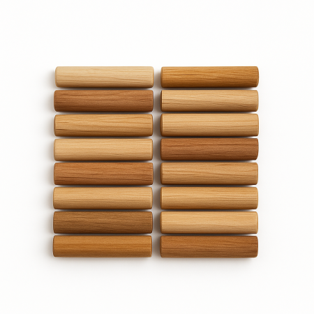 Σετ 12 plexi glass βαζάκια σε plexi glass κουτάκι 16x12x5cm