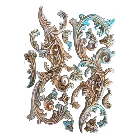 Λευκό καλούπι σιλικόνης Stamperia Friezes A4 με περίτεχνα ανάγλυφα σχέδια