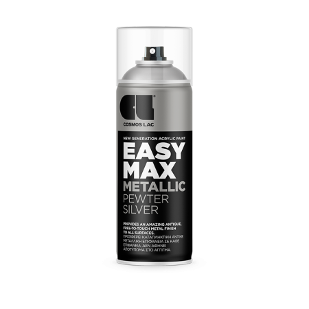 Χρώμα σε Spray 400ml Easy Max Metallic - No900 Pewter Silver