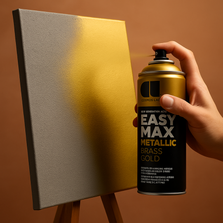 Χρώμα σε Spray 400ml Easy Max Metallic - No901 Brass Gold